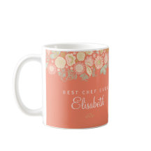 Best chef ever personalised name elegant rustic