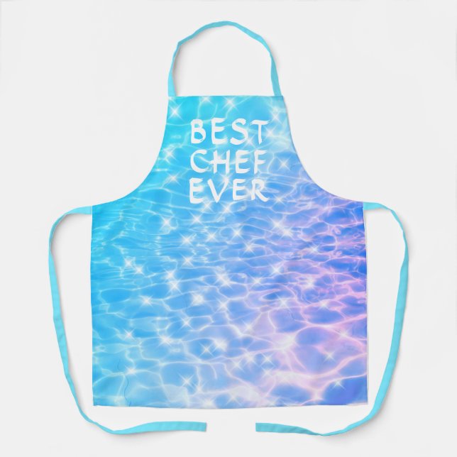 Best Chef Ever water texture water rippling modern Apron (Front)