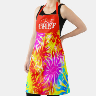 BEST CHEF FLAMMABLE DESIGN TIE-DYE  APRON