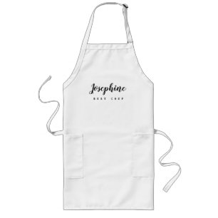 Best Chef Script Name Simple personalized Long Apron