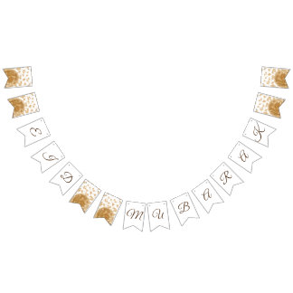 best chic golden  elegant happy eid mubarak bunting 