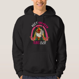 Best Chicken Aunt Ever Cute Chicken Bow Tie Mother Hoodie