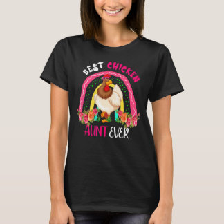 Best Chicken Aunt Ever Cute Chicken Bow Tie Mother T-Shirt