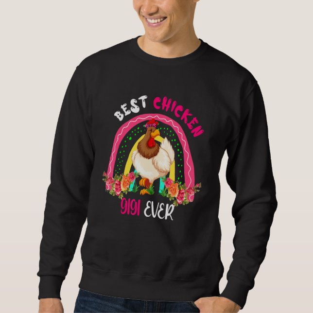 Best Chicken Gigi Ever Cute Chicken Bow Tie Mother Sweatshirt (Front)