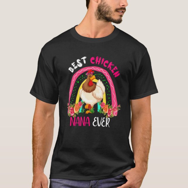Best Chicken Nana Ever Cute Chicken Bow Tie Mother T-Shirt (Front)