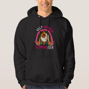 Best Chicken Stepmom Ever Cute Chicken Bow Tie Mot Hoodie