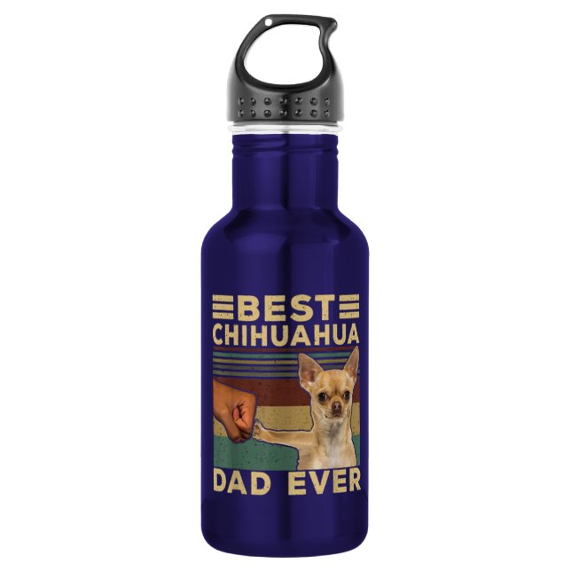 Best Chihuahua Dad Ever 532 Ml Water Bottle (Front)