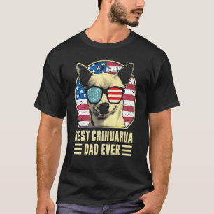 Best Chihuahua Dad Ever American Flag Father's D T-Shirt