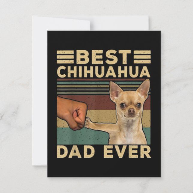 Best Chihuahua Dad Ever Card (Front)
