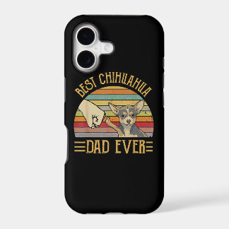Best Chihuahua Dad Ever Retro Vintage Sunset