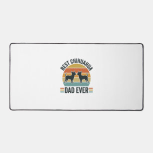 Best Chihuahua Dad Ever Vintage Dog Lover Shirt_1 Desk Mat