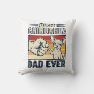 Best Chihuahua Dad Ever Vintage Dog Shirt Design_1 Cushion