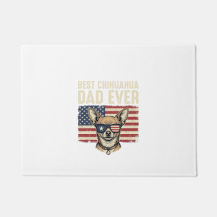 Best Chihuahua Dad Ever Vintage Patriotic Dog Desi Doormat