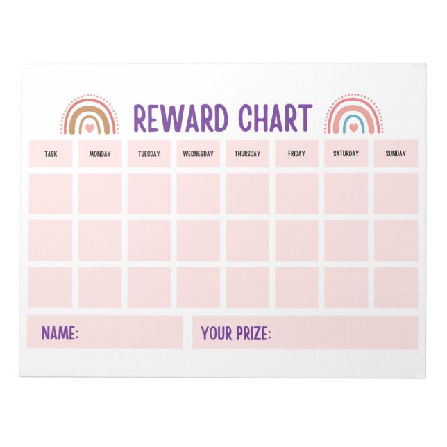 Best children Student reward charts Notepad (Front)