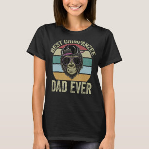 Best Chimpanzee Dad Monkey Chimp Ape Wildlife Chim T-Shirt