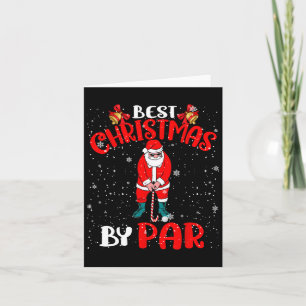 Best Christmas By Par Funny Christmas Santa Golf P Card