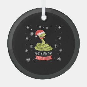 Best Christmas Day Ever With My Snake, Best Shirts Glass Tree Decoration
