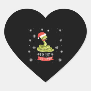 Best Christmas Day Ever With My Snake, Best Shirts Heart Sticker