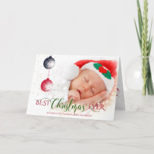 Best Christmas Ever Baby's First Christmas Photo Card