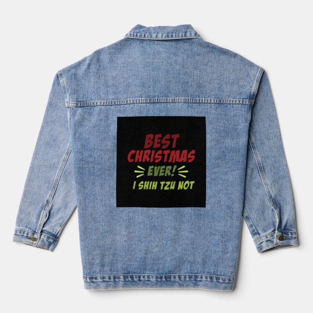 Best Christmas ever  Denim Jacket (Back)