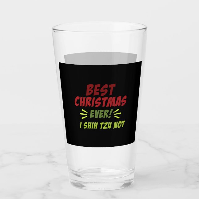 Best Christmas ever  Glass (Front)