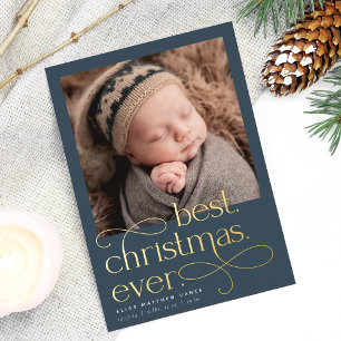 Best Christmas Ever Holiday Birth Announcement