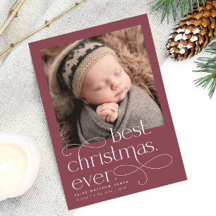 Best Christmas Ever Holiday Birth Announcement
