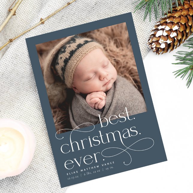 Best Christmas Ever Holiday Birth Announcement (Creator Uploaded)