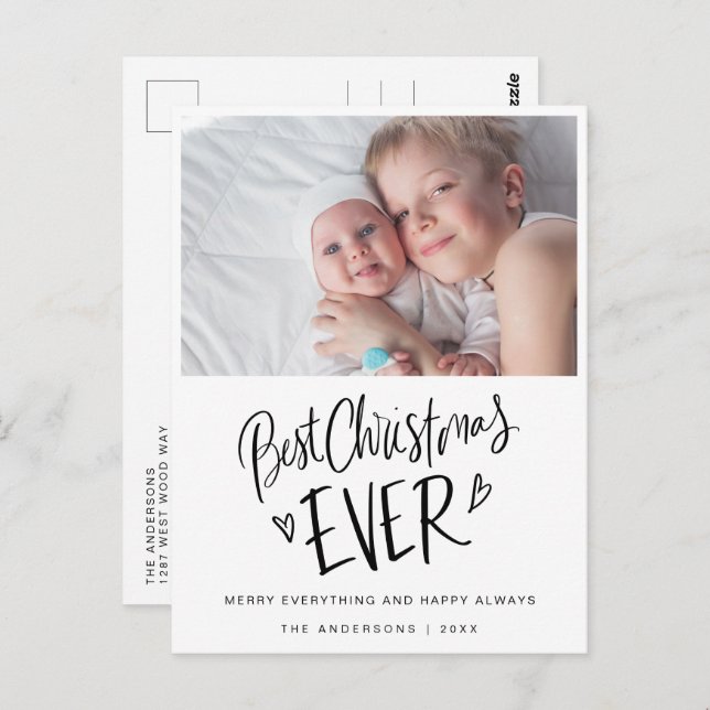 Best Christmas Ever New Baby Christmas Postcard (Front/Back)