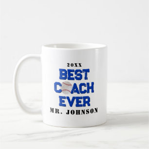 Best Coach Ever Baseball Coffee Mug