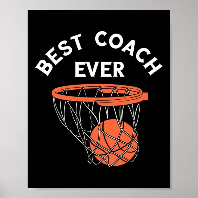 Best Coach Ever Bysketbyll Team Byller Bbyll Byske Poster (Front)
