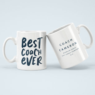 Best coach ever fun personalised gift sports large coffee mug