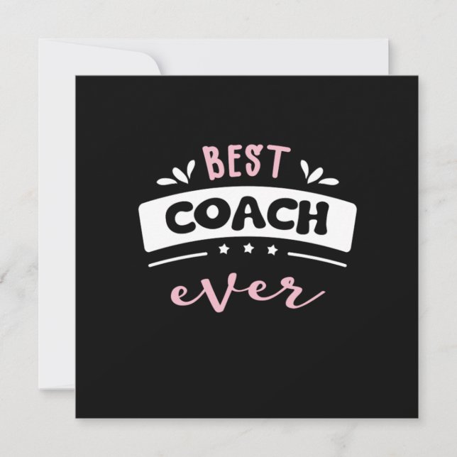Best Coach Ever Gift Idea Invitation (Front)
