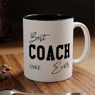 Best Coach Ever Personalised  Appreciation Gift  Two-Tone Coffee Mug