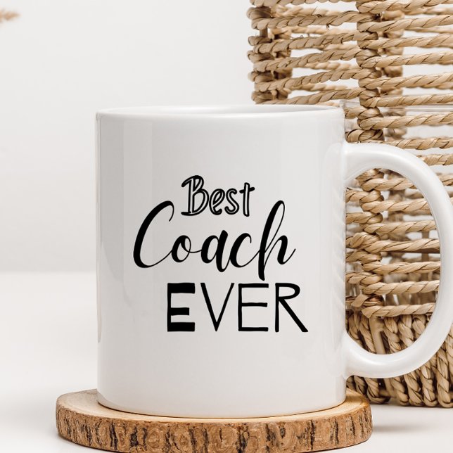 Best Coach Ever Personalised Appreciation sports Coffee Mug (Creator Uploaded)