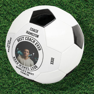 Best Coach Ever Photo Personalised Soccer Ball