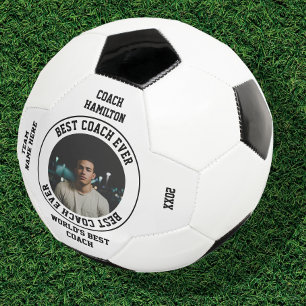 Best Coach Ever Photo Personalized Soccer Ball