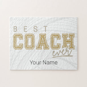 Best Coach Ever Trainer Vintage Design for Teacher Jigsaw Puzzle
