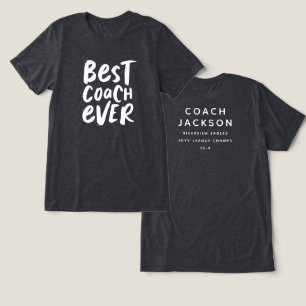Best coach ever trendy modern sports team Tri-Blend shirt