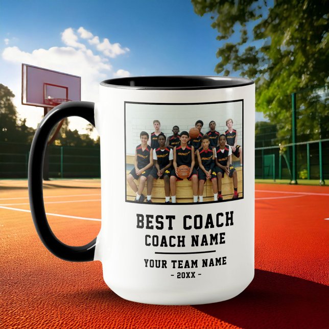 Best Coach Team Name Photo Thank you Mug (Creator Uploaded)