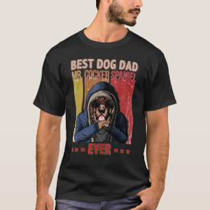 Best Cocker Spaniel Dog Dad Life Vintage Father's  T-Shirt