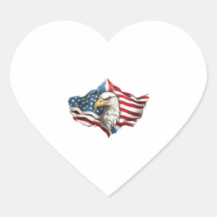 Best collection of American flags Heart Sticker