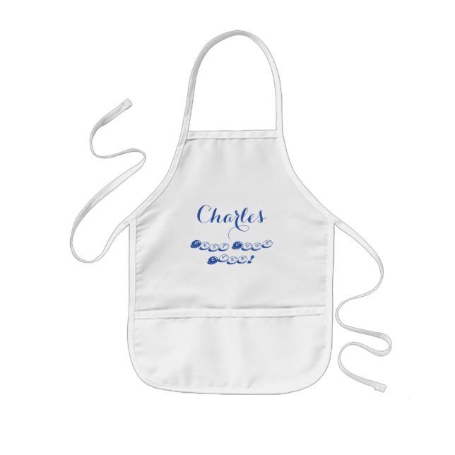 Best Cook Ever Funny Black and White Typography Kids Apron (Front)
