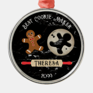 Best Cookie Maker Personalised Gingerbread  Metal  Ornament