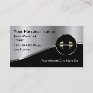 Best Cool Personal Fitness Trainer Business Card