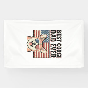 Best Corgi Dad Ever Patriotic Vintage Dog Shirt_1 Banner