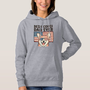 Best Corgi Dad Ever Patriotic Vintage Dog Shirt_1 Hoodie