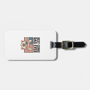 Best Corgi Dad Ever Patriotic Vintage Dog Shirt_1 Luggage Tag
