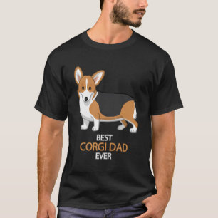 Best Corgi Dad Ever Red Tricolor Pembroke Welsh Co T-Shirt