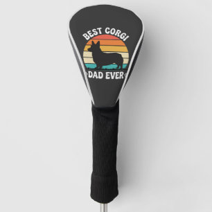 Best Corgi Dad Ever Retro Dog Golf Head Cover